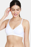 Zivame Beautiful Basics Double Layered Non Wired 3/4th Coverage T-Shirt Bra - Bright White — thumbnail 3